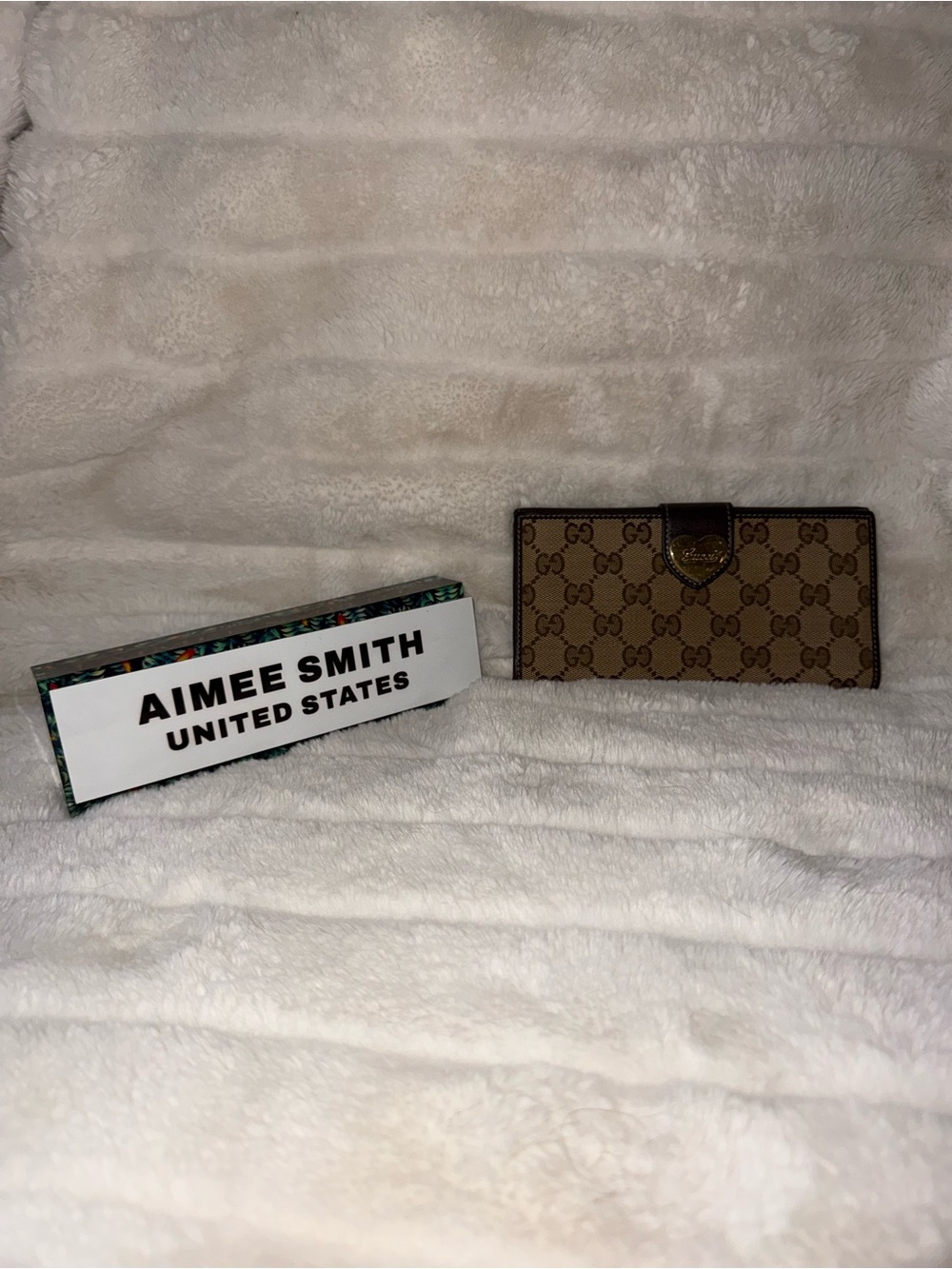 Gucci Brown/Tan GG Supreme Continental Wallet